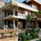 Comparación before and after de propiedad en renovación, mostrando transformación con estrategia BRRRR para inversión inmobiliaria en Florida.